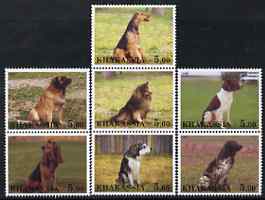 Chakasia 2000 Dogs perf set of 7 values complete unmounted mint, stamps on , stamps on  stamps on dogs