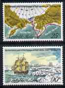 Norfolk Island 1978 Captain Cook Bicentenary (6th Issue) perf set of 2 unmounted mint SG 213-4, stamps on cook, stamps on explorers, stamps on ships, stamps on maps