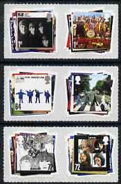 Great Britain 2007 The Beatles self adhesive set of 6 unmounted mint SG 2686-91, stamps on personalities, stamps on music, stamps on pops, stamps on  vw , stamps on beatles, stamps on self adhesives, stamps on 