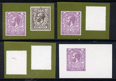 Nauru 1976 Stamp Anniversary 10c (SG 147) set of 4 unmounted mint IMPERF progressive proofs on gummed paper , stamps on stamp centenary, stamps on stamp on stamp, stamps on stamponstamp