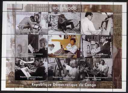 Congo 2001 Hollywood perf sheetlet containing set of 9 values unmounted mint. Note this item is privately produced and is offered purely on its thematic appeal, stamps on , stamps on  stamps on films, stamps on  stamps on movies, stamps on  stamps on cinema, stamps on  stamps on arts