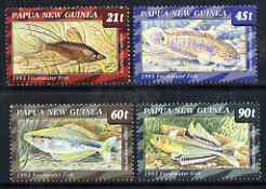 Papua New Guinea 1993 Freshwater Fish perf set of 4 unmounted mint SG 691-94, stamps on , stamps on  stamps on fish