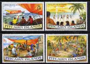 Pitcairn Islands 1995 Oeno Island Holiday perf set of 4 unmounted mint SG 474-77, stamps on , stamps on  stamps on tourism, stamps on  stamps on ships, stamps on  stamps on music