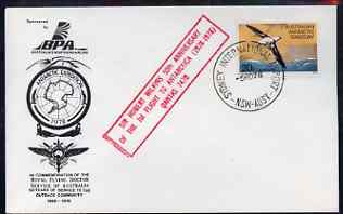 Australian Antarctic Territory 1978 BPA cover commemorating the 50th Anniversary of First Antarctic Flight & 50 Years of Flying Doctor Service, illustrated plus cachet in red, stamps on , stamps on  stamps on aviation, stamps on  stamps on medical