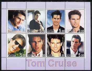 Altaj Republic 2002 Tom Cruise perf sheetlet containing set of 8 values unmounted mint, stamps on , stamps on  stamps on personalities, stamps on  stamps on entertainments, stamps on  stamps on films, stamps on  stamps on cinema