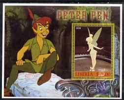 Liberia 2006 Walt Disney - Peter Pan perf m/sheet fine cto used, stamps on , stamps on  stamps on disney, stamps on  stamps on films, stamps on  stamps on children, stamps on  stamps on movies, stamps on  stamps on fairies, stamps on  stamps on scots, stamps on  stamps on scotland