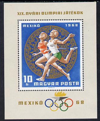 Hungary 1968 Olympic Games m/sheet unmounted mint SG MS 2382, stamps on olympics   sport