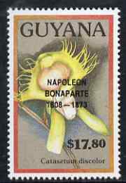 Guyana 1990 (?) Napoleon Bonaparte opt on $17.80 orchid (Catasetum d) from World Personalities overprints, unmounted mint as SG type 465, stamps on , stamps on  stamps on personalities, stamps on  stamps on orchids, stamps on  stamps on flowers, stamps on  stamps on napoleon  , stamps on  stamps on dictators.