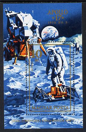 Hungary 1973 Apollo 17 m/sheet unmounted mint SG MS 2771 (Mi Bl 94), stamps on , stamps on  stamps on space