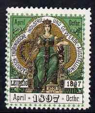 Cinderella - Germany 1897 Trade & Industry Exhibition, Leipzig, perf label fine without gum, stamps on , stamps on  stamps on cinderella, stamps on  stamps on exhibitions, stamps on  stamps on 