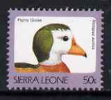 Sierra Leone 1992-99 Birds 50c Pygmy Goose (without imprint) unmounted mint SG 1892A, stamps on , stamps on  stamps on birds, stamps on  stamps on geese