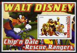 Malawi 2006 Walt Disney - Chip'n Dale perf m/sheet unmounted mint, stamps on , stamps on  stamps on disney, stamps on  stamps on films, stamps on  stamps on cinema, stamps on  stamps on movies, stamps on  stamps on cartoons, stamps on  stamps on bicycles, stamps on  stamps on archery