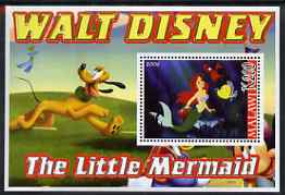Malawi 2006 Walt Disney - The Little Mermaid perf m/sheet unmounted mint, stamps on disney, stamps on films, stamps on cinema, stamps on movies, stamps on cartoons, stamps on 