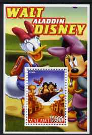 Malawi 2006 Walt Disney - Aladdin perf m/sheet unmounted mint, stamps on , stamps on  stamps on disney, stamps on  stamps on films, stamps on  stamps on cinema, stamps on  stamps on movies, stamps on  stamps on cartoons, stamps on  stamps on 