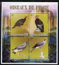Djibouti 2006 Birds of Prey #1 perf sheetlet containing set of 4 unmounted mint, stamps on birds, stamps on birds of prey