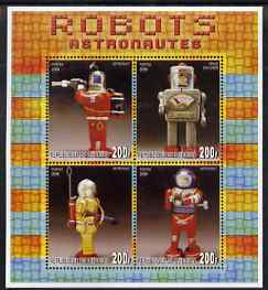 Djibouti 2006 Robots - Astronauts perf sheetlet containing 4 values unmounted mint, stamps on , stamps on  stamps on space, stamps on  stamps on toys