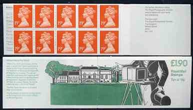 Great Britain 1989 Fox Talbots Report on Photographic Process £1.90 booklet complete with margin at right, SG FV2B, stamps on photography    cameras