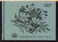 Great Britain 1971-72 British Flowers #7 - Wood Anenome 50p booklet (Aug 1972) complete and fine, SG DT7, stamps on , stamps on  stamps on flowers