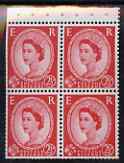 Great Britain 1963-64 Wilding 2.5d Crowns booklet pane of 4 (ex Holiday booklet) unmounted mint, SG SB12ab, stamps on 