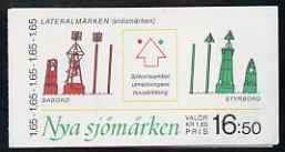 Sweden 1982 International Bouyage System 16k50 booklet complete with first day cancels, SG SB359, stamps on ships, stamps on lighthouses