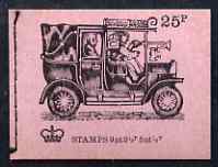 Great Britain 1971-73 Veteran Transport #6 - Taxi Cab 25p booklet (Dec 1972) complete and fine, SG DH49, stamps on , stamps on  stamps on transport, stamps on  stamps on 