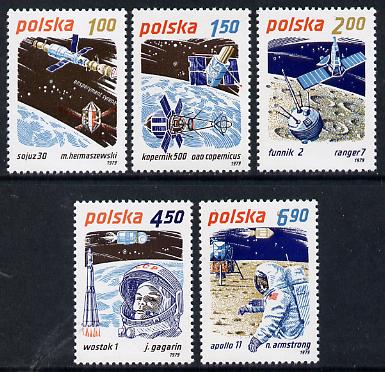 Poland 1979 Space Acievements set of 5 SG 2644-48 unmounted mint, stamps on , stamps on  stamps on space