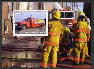 Benin 2004 Fire Engines #2 perf m/sheet fine cto used, stamps on , stamps on  stamps on fire