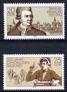 Germany - East 1978 Deaf & Dumb Education Institution perf set of 2 unmounted mint, SG E2029-30, stamps on , stamps on  stamps on disabled, stamps on  stamps on deaf, stamps on  stamps on dumb, stamps on  stamps on headphones, stamps on  stamps on alphabets