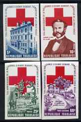 Togo 1978 Birth Anniversary of Henri Dunant (Red Cross) imperf set of 4 from limited printing, unmounted mint as SG 1309-12, stamps on , stamps on  stamps on red cross, stamps on  stamps on personalities