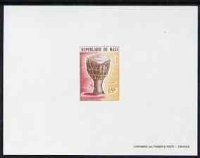 Mali 1973 Djembe 15f (Musical Instrument) imperf deluxe sheet on ungummed paper in issued colours, as SG 421, stamps on , stamps on  stamps on music