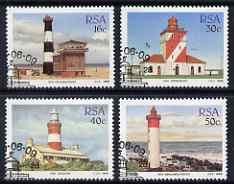 South Africa 1988 Lighthouses set of 4 fine used with special cancel, SG 649-52, stamps on , stamps on  stamps on lighthouses