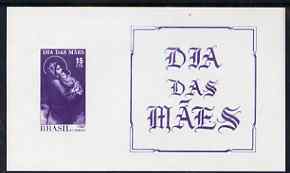 Brazil 1967 Mother's Day (Madonna & Child) imperf m/sheet, unmounted mint SG MS1175, stamps on , stamps on  stamps on religion