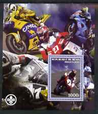 Benin 2007 Motorcycles #2 perf m/sheet with Scout Logo, unmounted mint, stamps on , stamps on  stamps on scouts, stamps on  stamps on motorbikes