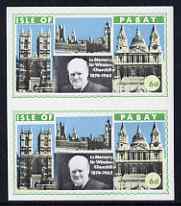 Pabay 1968 Churchill 6d imperf pair unmounted mint, stamps on , stamps on  stamps on churchill, stamps on  stamps on constitutions, stamps on  stamps on personalities, stamps on  stamps on london