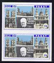 Pabay 1968 Churchill 2s6d imperf pair unmounted mint, stamps on churchill, stamps on constitutions, stamps on personalities, stamps on london
