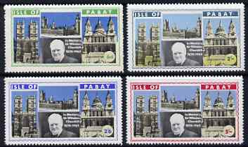 Pabay 1968 Churchill perf set of 4 unmounted mint but some off-set, stamps on , stamps on  stamps on churchill, stamps on  stamps on constitutions, stamps on  stamps on personalities, stamps on  stamps on london