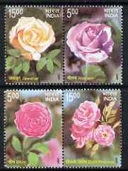 India 2007 Fragrance of Roses perf set of 4 unmounted mint, stamps on , stamps on  stamps on flowers, stamps on  stamps on roses, stamps on  stamps on 