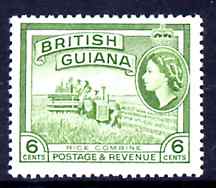 British Guiana 1954-63 Rice Combine Harvester 6c De La Rue printing unmounted mint SG336a*, stamps on , stamps on  stamps on rice, stamps on  stamps on farming, stamps on  stamps on food