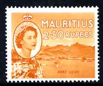 Mauritius 1963-65 Port Louis 2r50 Block CA wmk unmounted mint SG 316, stamps on ports, stamps on harbours