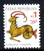 Czech Republic 1998-2001 Signs of the Zodiac - 1k Capricorn the Goat unmounted mint SG 208, stamps on , stamps on  stamps on zodiac, stamps on astrology, stamps on  stamps on goats, stamps on  stamps on ovine, stamps on  stamps on zodiacs