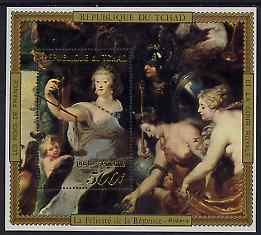 Chad 19?? La Felicite de la Regence 500f perf m/sheet by Rubens unmounted mint, stamps on , stamps on  stamps on arts, stamps on  stamps on rubens, stamps on  stamps on  nudes