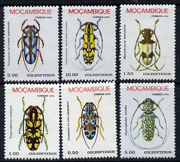 Mozambique 1978 Beetles set of 6 unmounted mint SG 699-704, stamps on , stamps on  stamps on insects