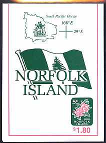 Norfolk Island 1995 Flowers $1.50 booklet complete & fine SG SB7, stamps on flowers