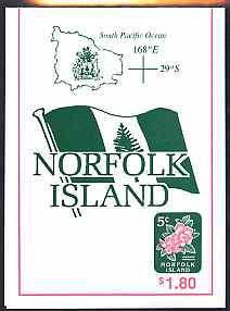 Norfolk Island 1995 Flowers $1.50 booklet complete & fine SG SB7, stamps on , stamps on  stamps on flowers