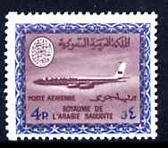 Saudi Arabia 1966-75 Boeing 720B Aircraft 4p (no wmk) unmounted mint SG 719, stamps on , stamps on  stamps on aviation, stamps on  stamps on boeing