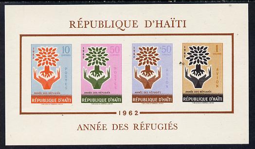 Haiti 1962 Uprooted Tree Refugee Year imperf m/sheet (SG MS 810) unmounted mint, stamps on , stamps on  stamps on refugees  trees