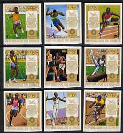 Guinea - Conakry 1972 Munich Olympic Games imperf set of 9 from a limited printing unmounted mint as SG 798-806, stamps on , stamps on  stamps on sport, stamps on  stamps on olympics, stamps on  stamps on bicycles, stamps on  stamps on gymnastics, stamps on  stamps on boxing, stamps on  stamps on javelin, stamps on  stamps on hammer, stamps on  stamps on hurdles, stamps on  stamps on hurdling, stamps on  stamps on pole vault