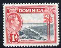 Dominica 1938-47 KG6 1d Layou River fine unmounted mint SG100, stamps on , stamps on  kg6 , stamps on rivers, stamps on 