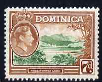 Dominica 1938-47 KG6 7d Fresh Water Lake fine unmounted mint SG105a, stamps on , stamps on  stamps on , stamps on  stamps on  kg6 , stamps on  stamps on lakes, stamps on  stamps on 