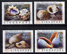 Singapore & Thailand 1997 Joint issue - Shells perf set of 4 unmounted mint SG 908-11, stamps on , stamps on  stamps on marine life, stamps on  stamps on shells